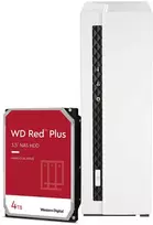 Serveris QNAP TS-133 4TB WD Raudona Plus NAS rinkinys NAS su 1x 4TB WD Raudona Plus 3,5 colio SATA kietuoju disku