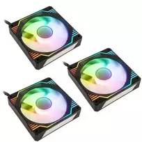 Kolink Umbra X 120mm ARGB High Performance PWM korpuso ventiliatorius Triple Pack – juodos spalvos