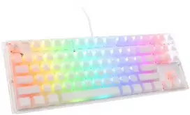 Ducky One 3 Aura Baltas TKL žaidimų klaviatūra RGB LED – MX-Speed-Sidabrinis US išdėstymas