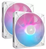 Corsair iCUE LINK RX140 RGB Series, PWM korpuso ventiliatorius 2er Pack – 140mm, baltos spalvos