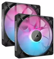 Corsair iCUE LINK RX140 RGB Series, PWM korpuso ventiliatorius 2er Pack – 140mm, juodos spalvos