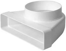 Ventiliacijos alkūnė EUROPLAST KLD25 220 x 55mm D125 90°