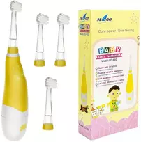Šepetėlis SEAGO ultragarsinis dantų šepetėlis vaikams, geltonas, 1xAAA 1.5V (nepridedamas), 4 galvutės, SG-902 geltonas