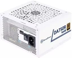 SilverStone SST-DA750R-GMA-WWW, PC-power supply - baltas, 1x 12-Pin ATX3.0, 4x PCIe, cable-Management, 750 Watt
