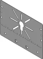 Wibe SCHNEIDER ELECTRIC Dėžutės plokštė B, aukštis 140 mm, plotis 1 mm, ilgis 200 mm, galvanizuota