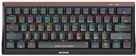 Klaviatūra Klav.Marvo KG962 juodas RGB Raudona 60%