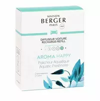 Drėkintuvas „Maison Berger Paris Aroma Happy Aquatic Freshness“ automobilio difuzoriaus papildymas / papildymas, 2 vnt.