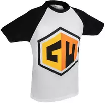 „Global Masters“ marškinėliai su GM logotipu - balti (S)