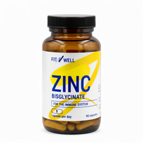 Zinc Maisto papildas su cinko bisglicinatu 90 kapsulių