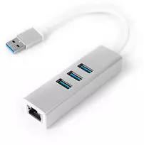 Spacetronik Multiport USB na 3 USB + RJ45 SPU-M07 sidabrinė