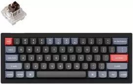 Keychron V4 60% mechaninė klaviatūra (ANSI, Carbon juodas, RGB, Hot-swap, US, Pro Brown Switch)
