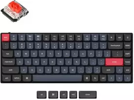 Keychron S1 Wireless (S1-H1) - US išdėstymas - Hot-Swappable Low Profile Gateron Raudona - Juodas (Juoda) Mechaninė Belaidė Žaidimų Klaviatūra