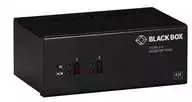 Black Box Juodas BOX KVM SWITCH - 2-PORT, DUAL-MONITORIUS, HDMI 2.0, 4K 60HZ, USB 3.0 HUB, AUDIO