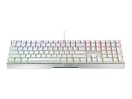 Klaviatūra CHERRY XTRFY MX 3.1 - Pełny dydis - Podświetlenie - USB-C - QWERTZ - Niemiecki - Przełącznik kluczykowy: CHERRY MX2A Ruda - balta