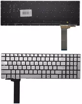 Klaviatūra ASUS N550J, US (sidabrinė)