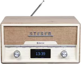 Muzikinis centras Retro radijas Denver MDA-525LW šviesaus medžio