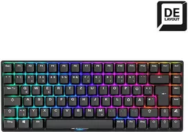 Sharkoon SKILLER SGK50 S3 PBT, Gaming-klaviatūra - juodas, DE-išdėstymas, Gateron G Pro 3.0 Geltona