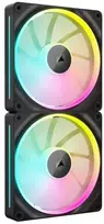Corsair iCUE Link LX140 RGB, PWM korpuso ventiliatorius, 2er Pack – 140mm, juodos spalvos