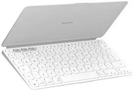 Klaviatūra „Logitech Keys To Go 2“, skirti „iPad“ planšetiniams kompiuteriams. Jasnoszary.