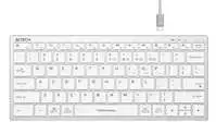 A4tech klaviatūra FBX51C, biuro klaviatūra, membrana, bevielė, CZ/SK, balta