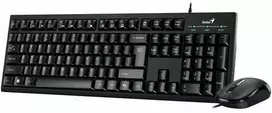 Genius KM-100SE COPILOT komplektas klaviatūra su laidu (USB) CZ/SK, juoda su optyczną myszką