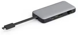 „Digitus Doko“ kelioninė stotelė USB-C 7 prievadų, maks. 4K/60Hz su HDR, HDMI, USB-A 3.2 Gen1, gigabito Ethernet, SD/Micro SD, PD 100W