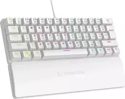 Mėlyna Klaviatūra žaidimams Rampage PLOWERK60 RMP Mėlyna su laidu mechaninė su pašvietimu balta