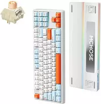 Klaviatūra Mchose K87 oranžinė-mėlyna (Icy Creamsicle)