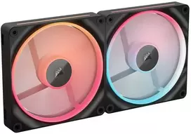 Corsair iCUE Link LX140-R RGB korpuso ventiliatorius, PWM – 2er-Pack, 140mm, juodos spalvos