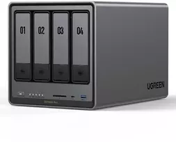 Serveris UGREEN NASync DXP4800 Plus 4 skyrių NAS 0/4 SATA, 0/2 M.2 SSD, 1 x 10GbE + 1 x 2,5GbE, 8GB RAM