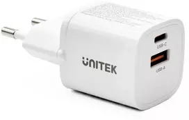 Unitek 1x USB-A 1x USB-C QC 33W balta