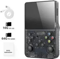 „Data Frog R36S Retro“ delninė vaizdo žaidimų konsolė „Linux“ sistema 3,5 colio IPS ekranas R35S Plus nešiojamas kišeninis vaizdo grotuvas