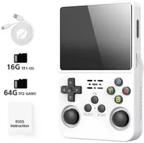 Data Frog R36S Retro delninis vaizdo žaidimų konsolė Linux sistema 3,5 colio IPS ekranas, nešiojamas kišeninis vaizdo grotuvas R35S Plus
