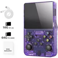Data Frog R36S retro delninis vaizdo žaidimų konsolė Linux sistema 3,5 colio IPS ekranas, nešiojamas kišeninis vaizdo grotuvas 64GB žaidimai