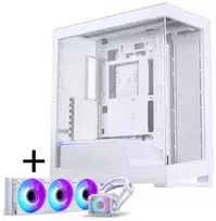 PHANTEKS NV-Serie NV5 MK2 ATX-Gehäuse, Tempered Glass, DRGB - Matte Baltas + Glacier One 360M25 Gen2 DRGB AiO Wasserkühlung - 360mm