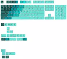 Klaviatūra Glorious GPBT Gradient Keycaps, ANSI išdėstymas (US), PBT, Dye-Sub – Rainforest