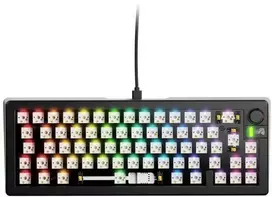 Glorious GMMK 3 65 % Custom žaidimų klaviatūra – Barebone, ISO išdėstymas, juodos spalvos