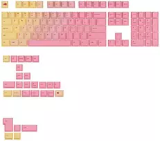 Klaviatūra Glorious GPBT Gradient Keycaps, ANSI išdėstymas US, PBT, Dye-Sub – Grapefruit