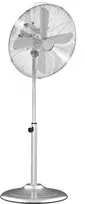 "HOMCOM" pjedestalinis ventiliatorius 120 cm, reguliuojamas aukštis, 3 greičio lygiai, reguliuojamas pasvirimo kampas, plienas, sidabro spalvos