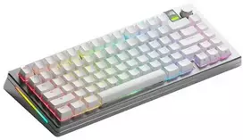 „Glorious GMMK 3 Pro Wireless“ 75 % pritaikyta žaidimų klaviatūra – iš anksto surinkta, ANSI (JAV), „Fox Switches“, sidabrinis