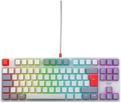 Klaviatūra Cherry CHERRY XTRFY K4V2 - Retro Edition - Klaviatūra - RGB - 80% - TKL - Foninis apšvietimas - USB - QWERTZ - Vokiška - Jungikliai: CHERRY MX2A Raudona - pilka
