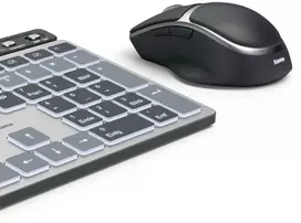 Rinkinys Klaviatūra su pele Hama WK-750/WKM-750 belaidė juoda-pilka