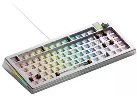 Klaviatūra do gier Glorious GMMK 3 Pro 75% Custom Gaming-Klaviatūra - Barebone, ANSI-išdėstymas, sidabrinė