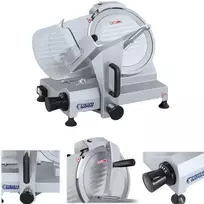 Royal Catering Elektrinė šaltų mėsos ir sūrio pjaustyklė su galąstuvu 150W sk. 250 mm