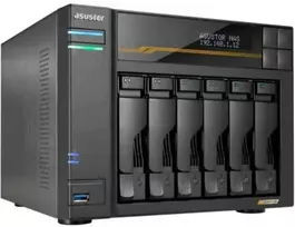 Serveris Asustor LOCKERSTOR 6 Gen3 (AS6806T) NAS Desktop AMD Ryzen V3C14 16GB DDR5 ADM Juodas