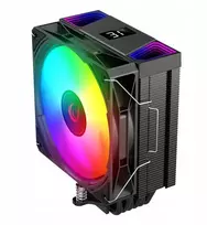 „Rampage Octagon C70“ procesoriaus aušintuvas, LGA1700/AM5, LCD „Infinity“ ventiliatorius, 120 mm, ARGB, juodas