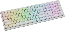 Ducky Zero 6108 Pure Baltas belaidė žaidimų klaviatūra – MX2A Speed-Sidabrinis US išdėstymas
