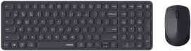 Klaviatūra Rapoo Kabelloses ultraflaches Multi-Mode-Deskset "9310M" juodas, QWERTZ DE, 2,4 GHz, Bluetooth 4.0, Bluetooth 5.0, Nano-USB-Empfänger & Aufbewahrungs