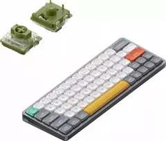 Klaviatūra Nuphy - Air60 V2 Belaidė mechaninė Klaviatūra - Belaidė Klaviatūra Mechaniczna Slim Lunar Gray Moss