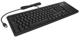 Klaviatūra „KeySonic“ viso dydžio USB-TAS, IPX7, juodas, KSK-8008U-IP